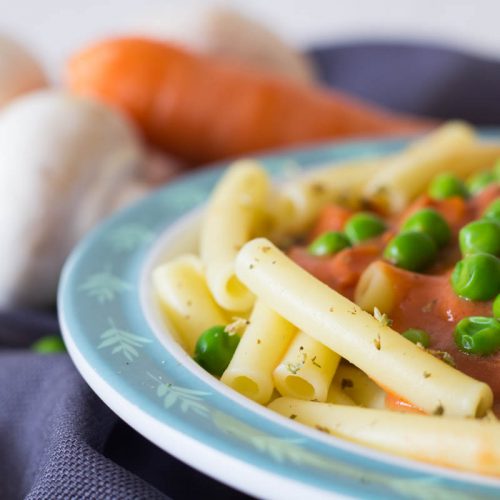 Nudeln mit Tomaten-Gemüße Soße