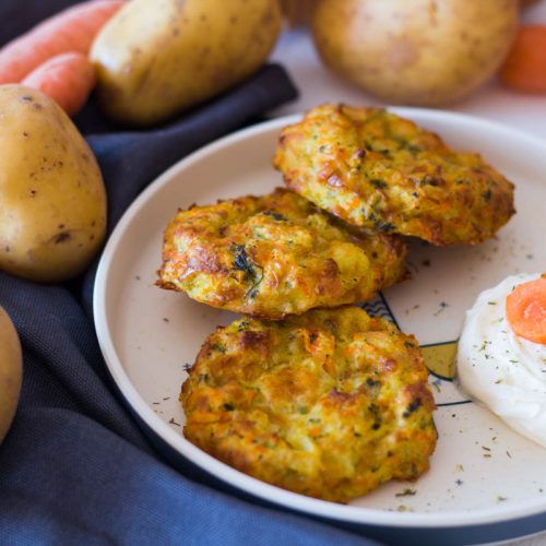 Gemüse-Kartoffel Taler mit Käse - tolles Rezept für Kinder