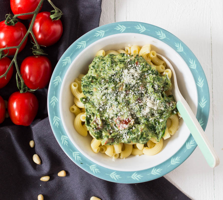 Nudeln mit Spinat - leckere Pasta für Kleinkinder ⋆ Lieblingszwei