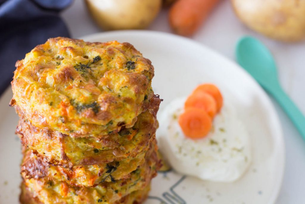 Gemüse-Kartoffel Taler mit Käse - schnell & einfach ⋆ Lieblingszwei