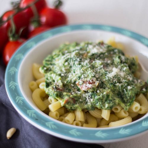 Nudeln mit Spinat - leckere Pasta für Kleinkinder