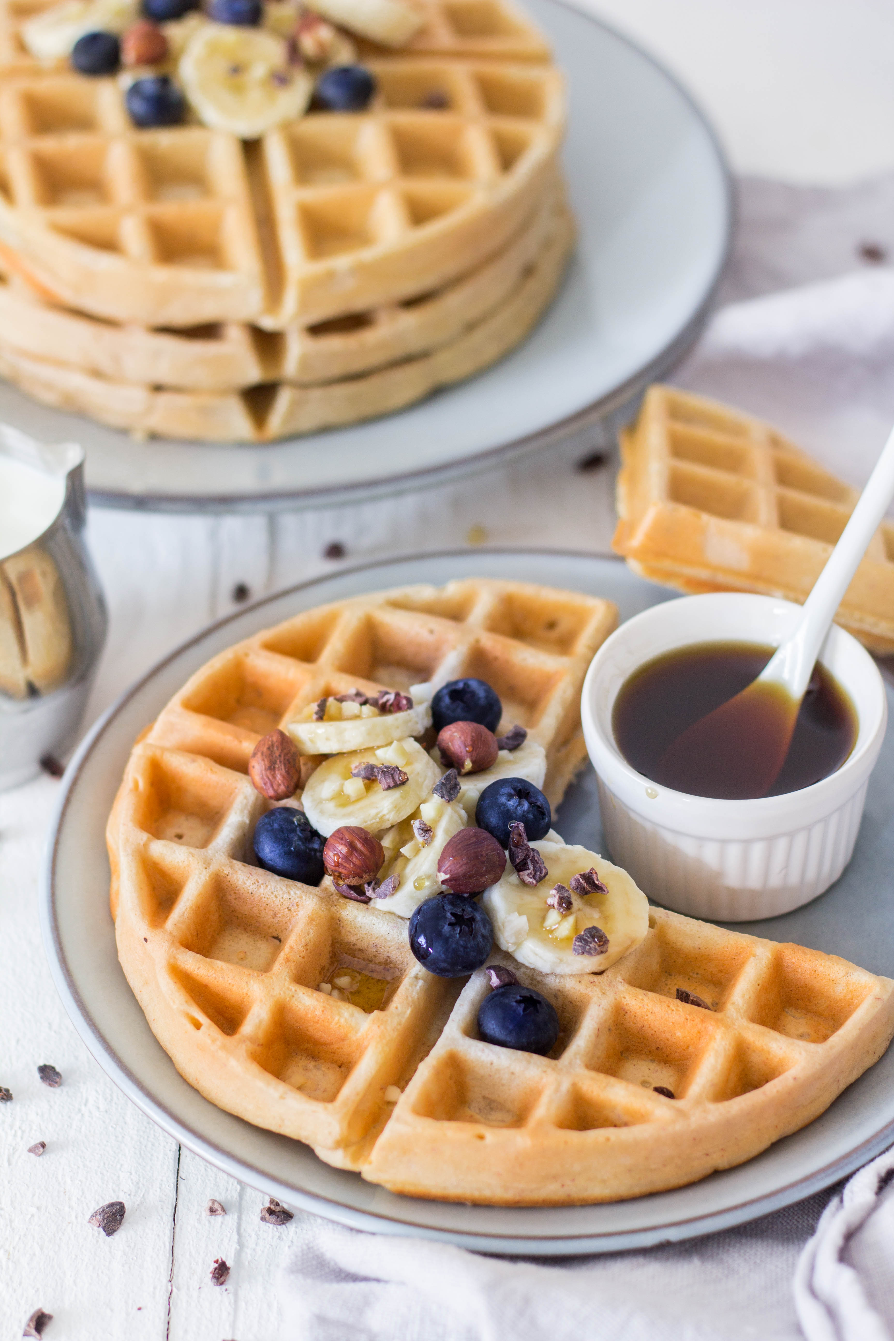 Bananenwaffeln ohne Zucker - schnell &amp; einfach ⋆ Lieblingszwei.de