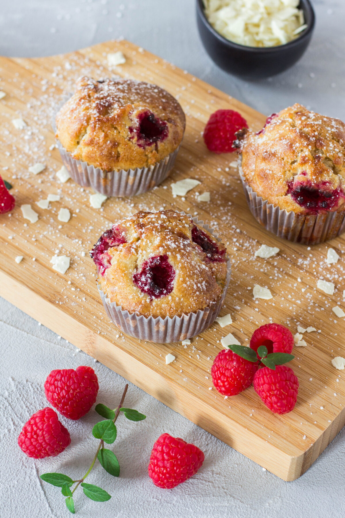 Himbeermuffins mit weißer Schokolade ⋆ Lieblingszwei * Foodblog