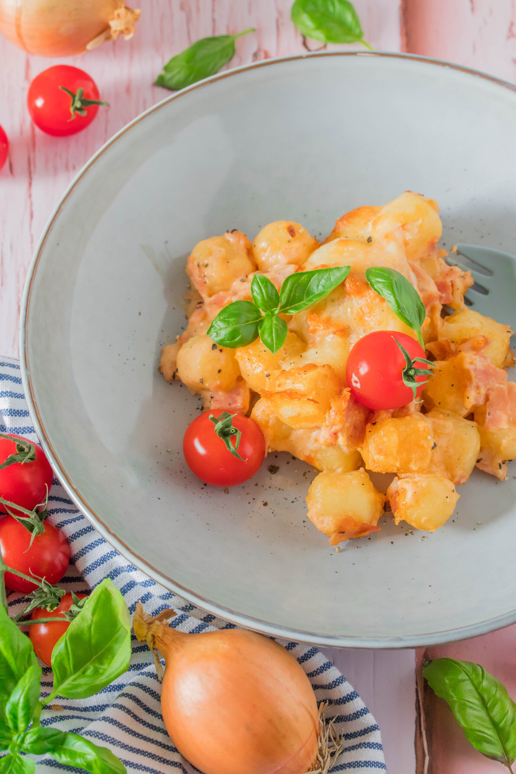 Gnocchi-Auflauf mit Schinken-Sahne Soße ⋆ Lieblingszwei Foodblog