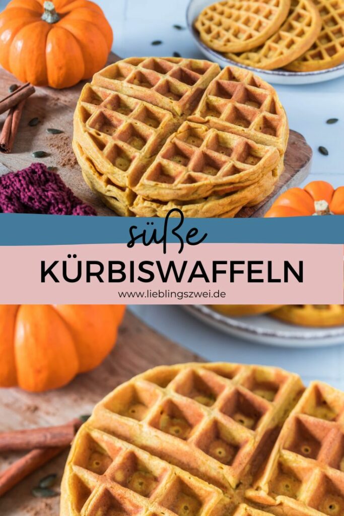 süße Kürbiswaffeln - ein herbstlicher, gesunder Snack für Kinder ohne Industriezucker