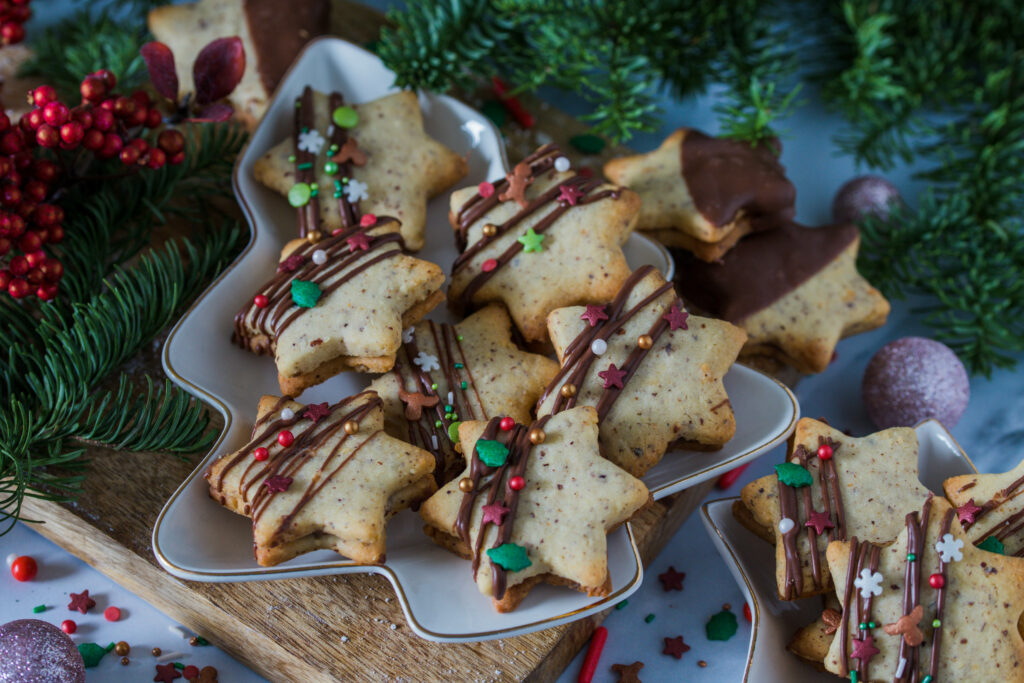 Nougatsterne - leckeres Weihnachtsgebäck