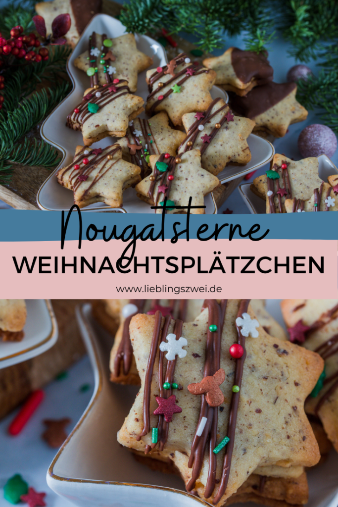 Nougatsterne - leckere Weihnachtsplätzchen
