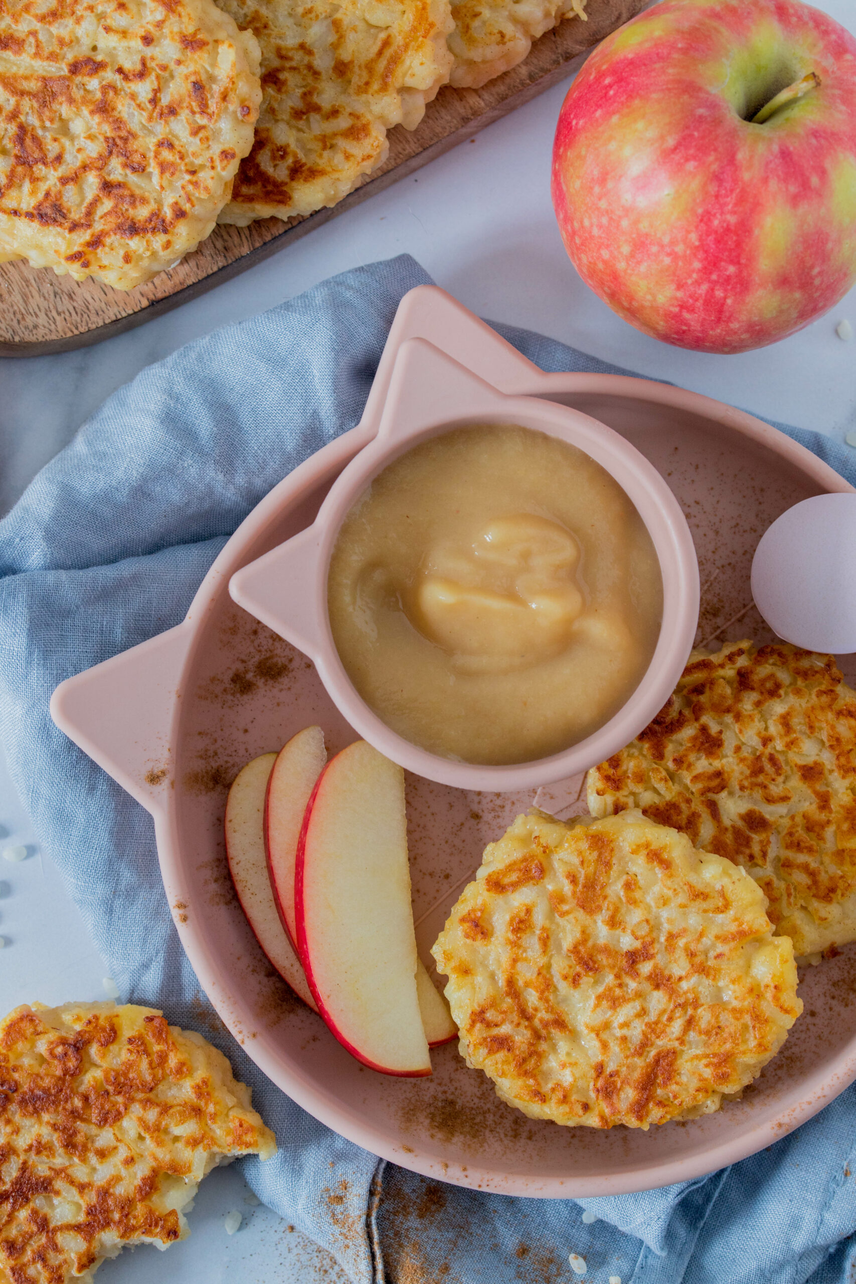 Milchreispuffer mit Apfel - gesundes, leckeres Essen für Kinder und die ganze Familie.