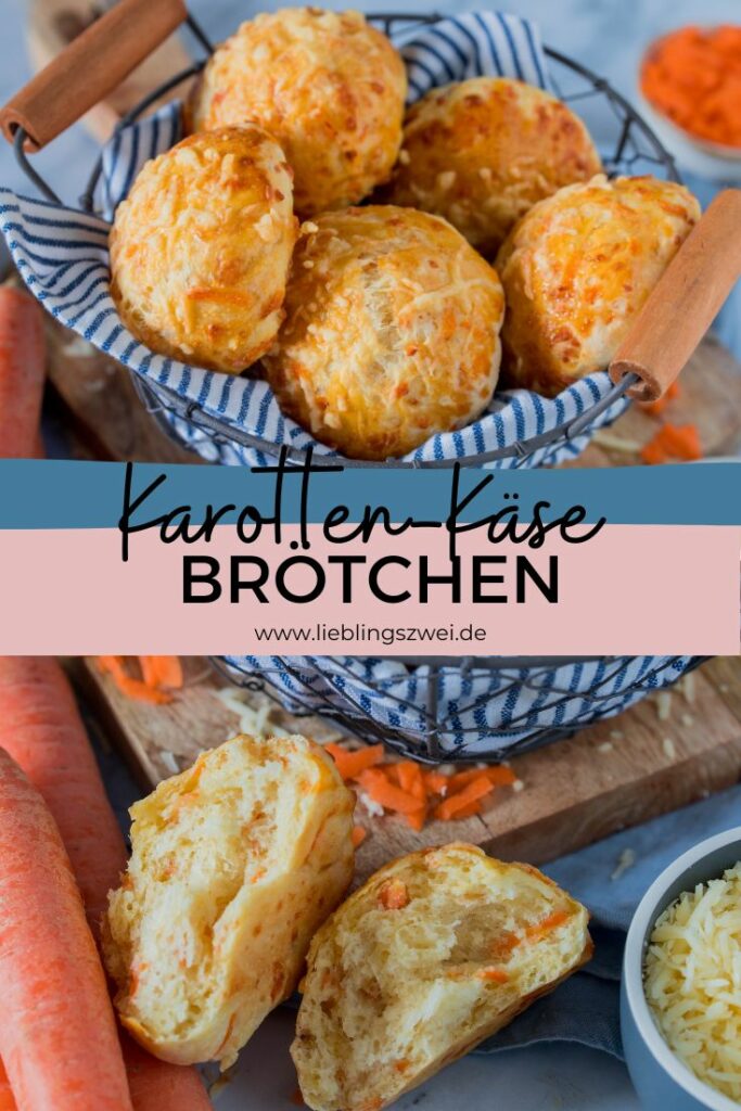 Karotten-Käse Brötchen - Rezept für die Brotdose ⋆
