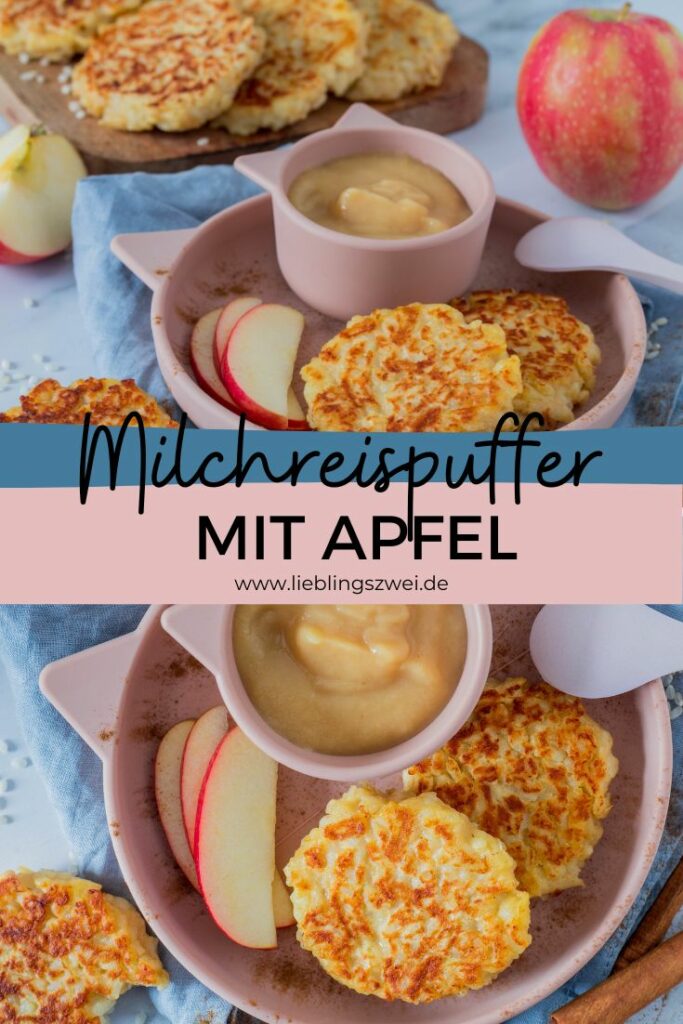 Leckere Milchreispuffer mit Apfel - schnelles Mittagessen für Kinder