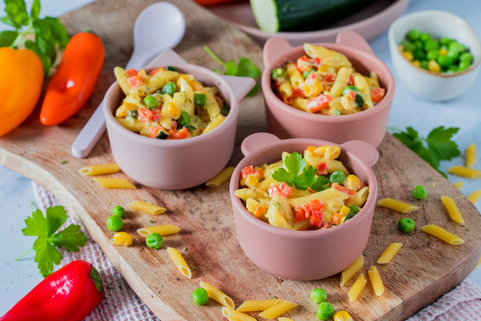 Bunte Gemüsenudeln - One-Pot Pasta für Kinder ⋆ Bunte Gemüsenudeln - One-Pot Pasta für Kinder ⋆