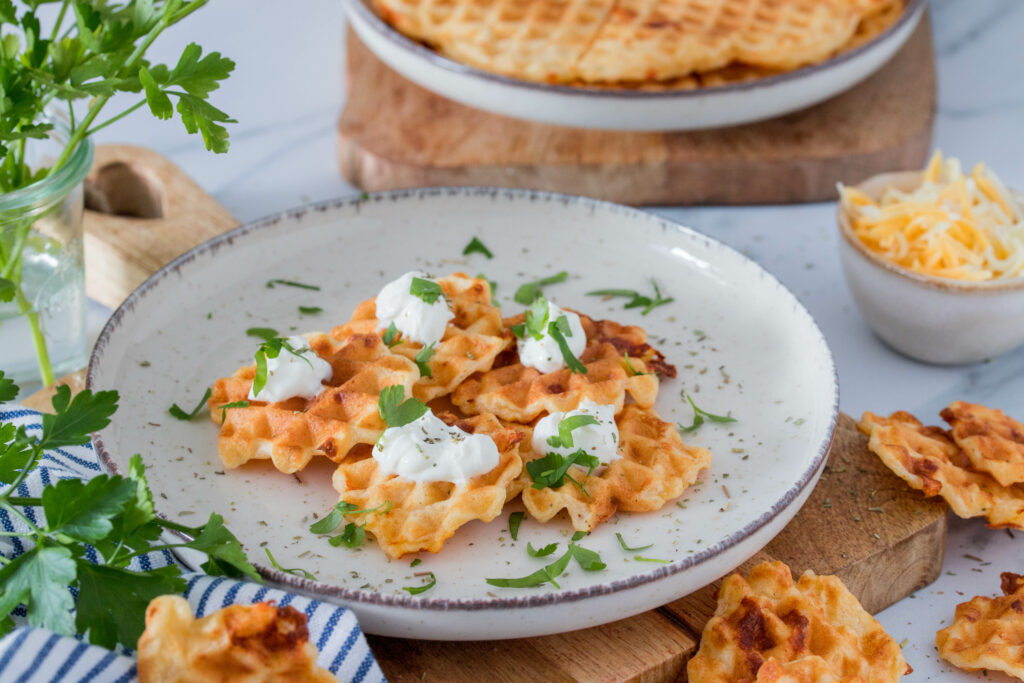 Käsewaffeln - herzhafter Snack für die ganze Famiie