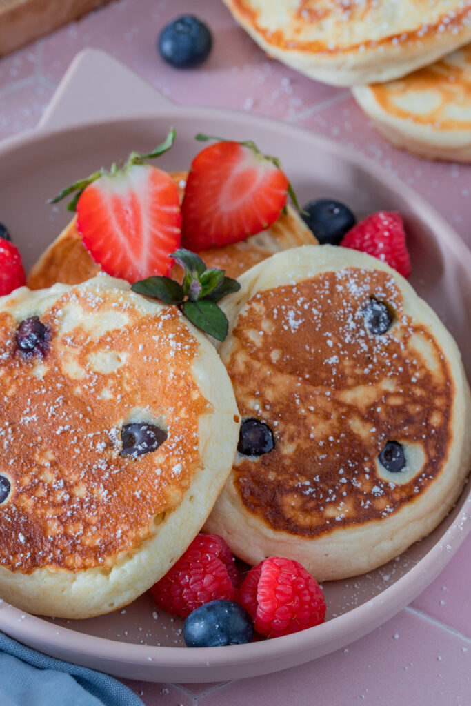 Pancakes mit Blaubeeren - schnell und einfach
