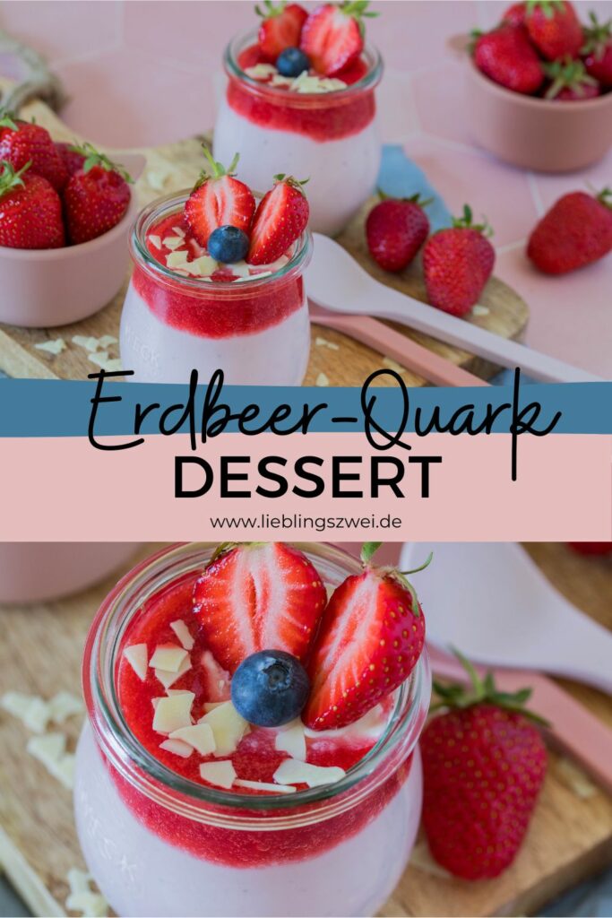 Erdbeer-Quark Dessert ohne Industriezucker