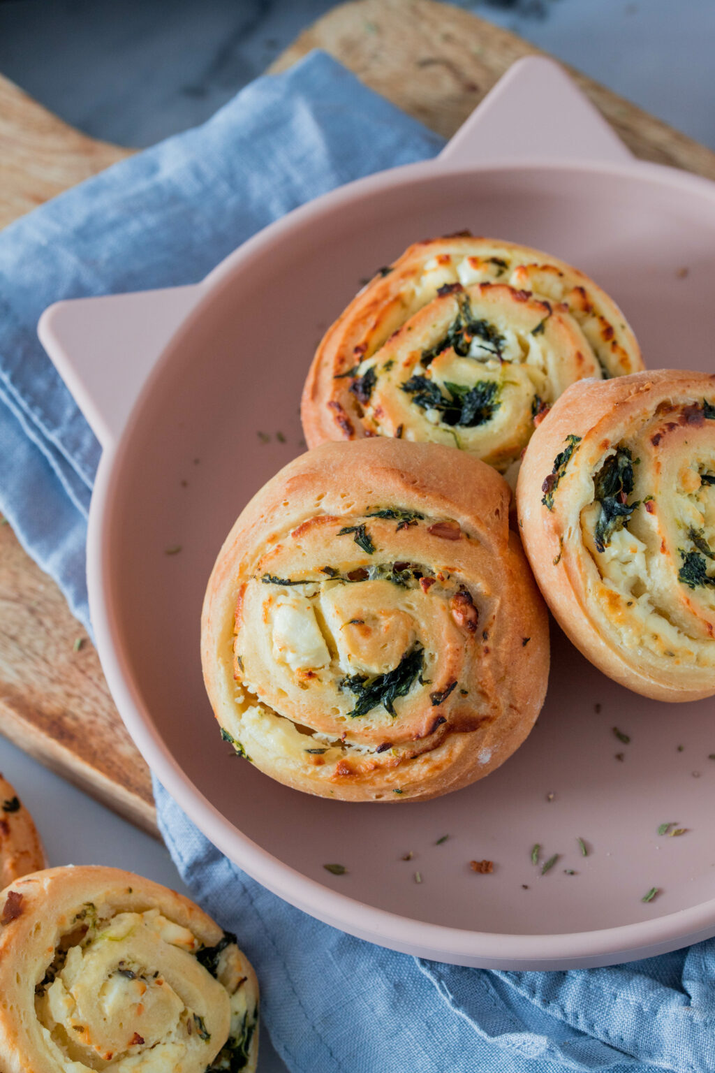 Spinat-Feta Schnecken - herzhafter Snack ⋆ Lieblingszwei * Foodblog