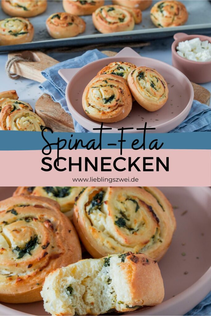 Spinat-Feta Schnecken - herzhafter Snack für die ganze Familie