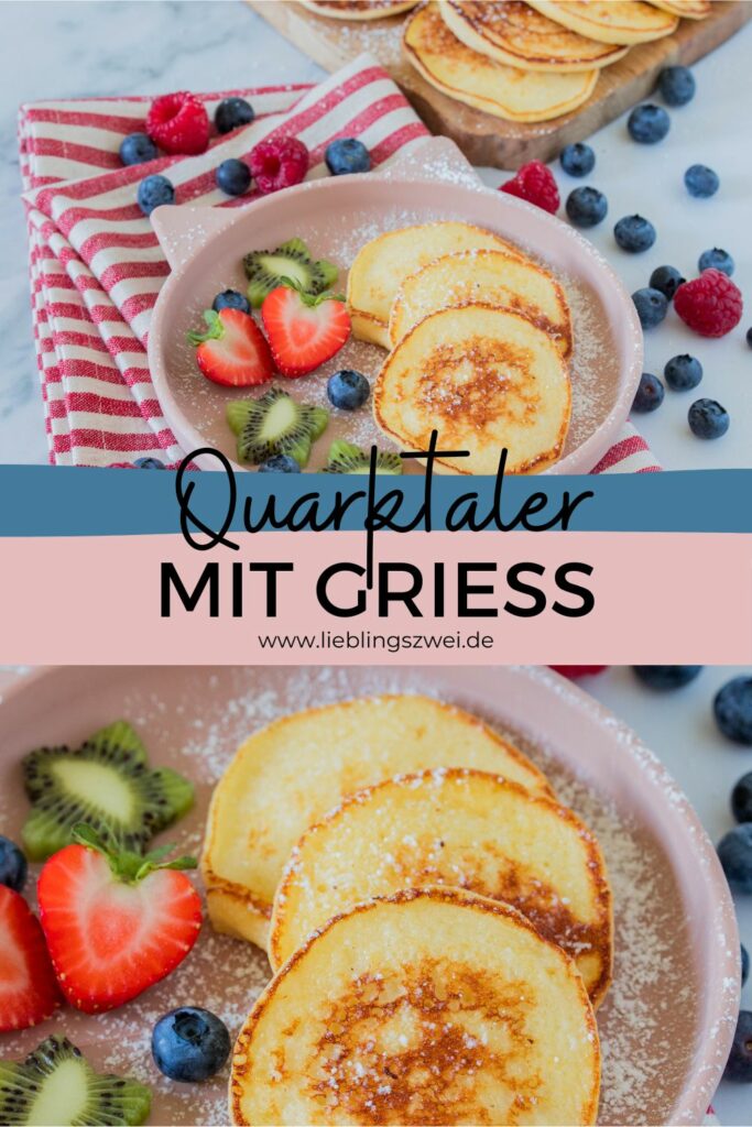 Quarktaler mit Grieß - schnelles Mittagessen für Kinder