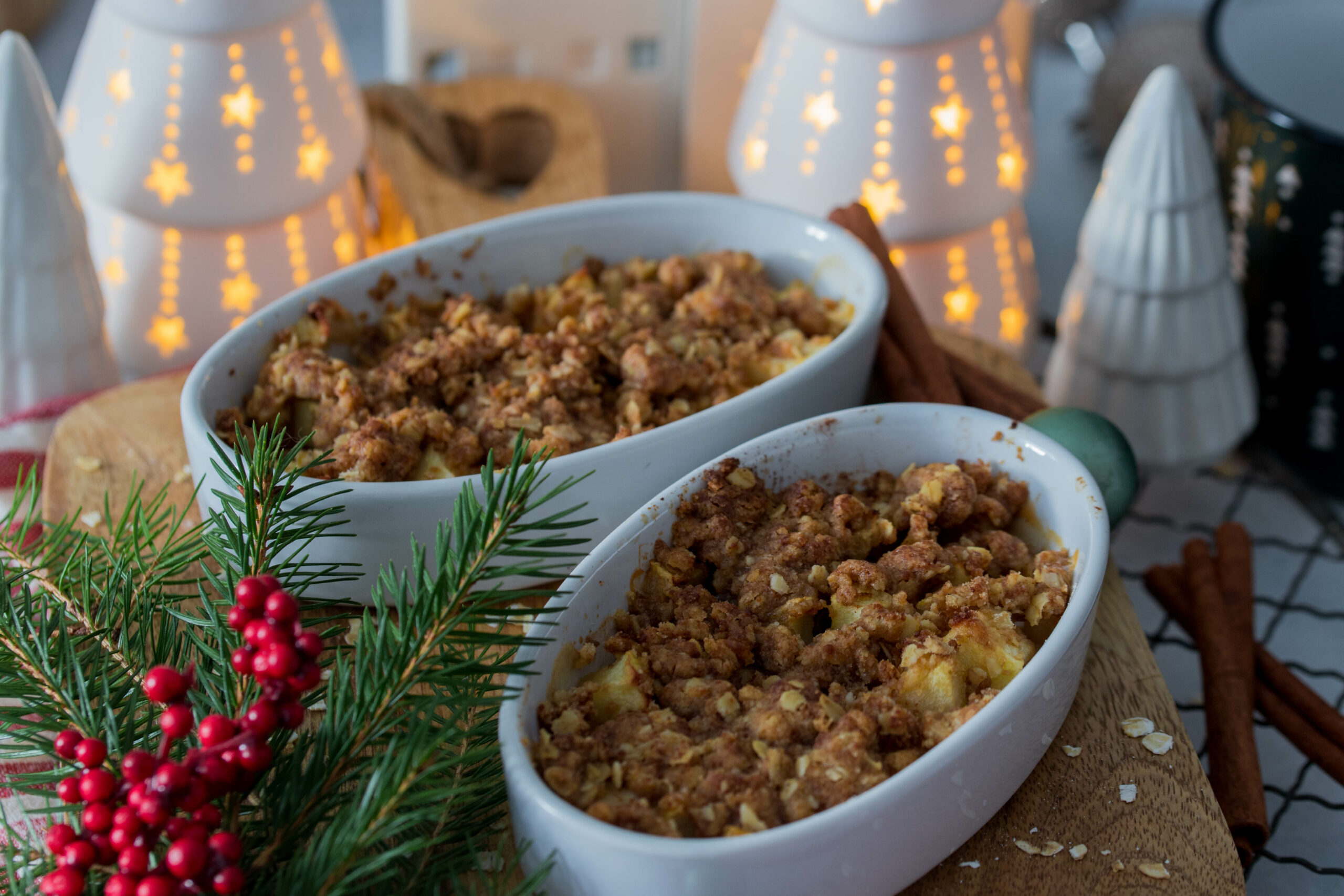 Bratapfel-Crumble - Schnelles Dessert für Weihnachten ⋆ Lieblingszwei ...