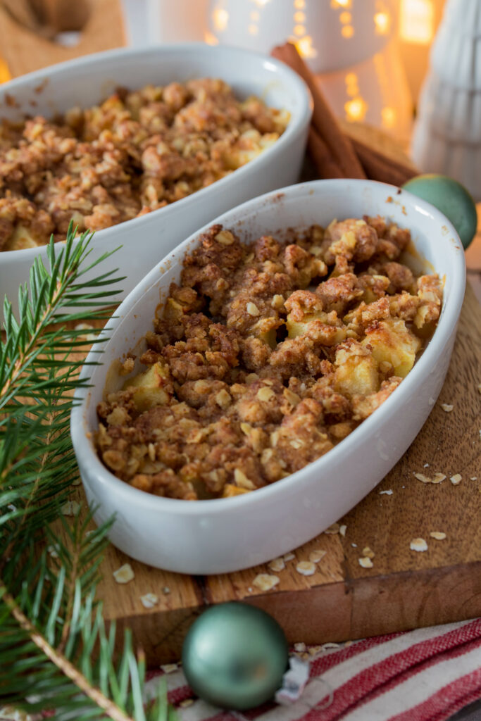 Apfel-Crumble - leckerer Nachtisch für Weihnachten