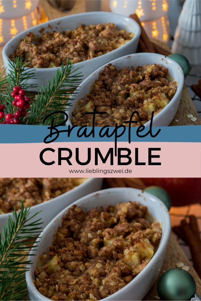 Bratapfel-Crumble - leckerer Nachtisch für Weihnachten