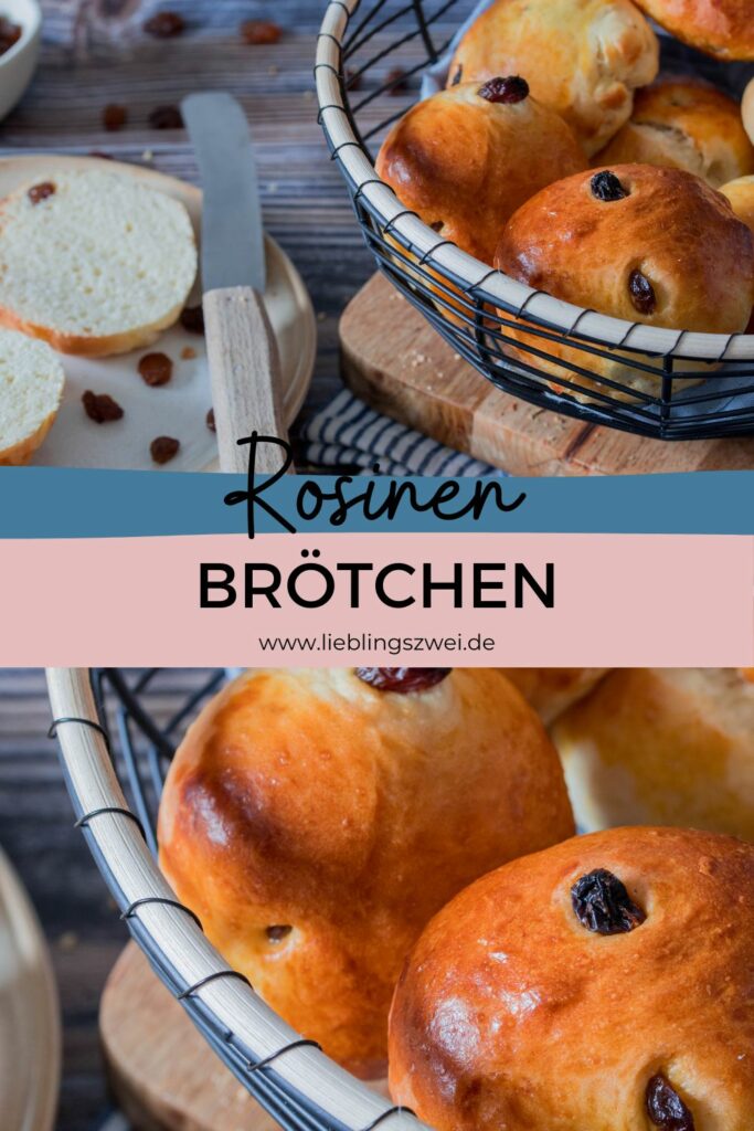 Rosinenbrötchen aus Hefeteig