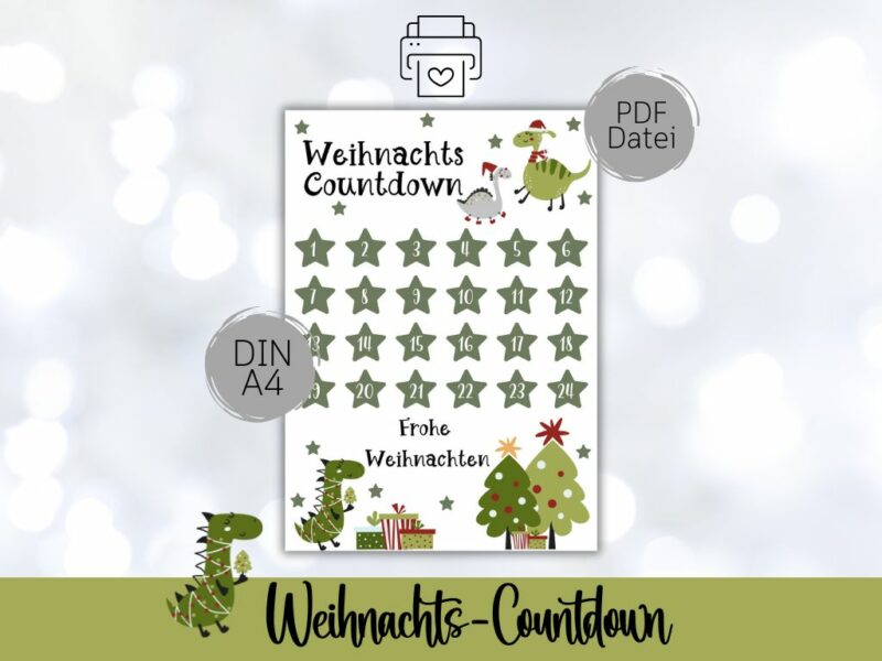 Weihnachts Countdown "Dino"
