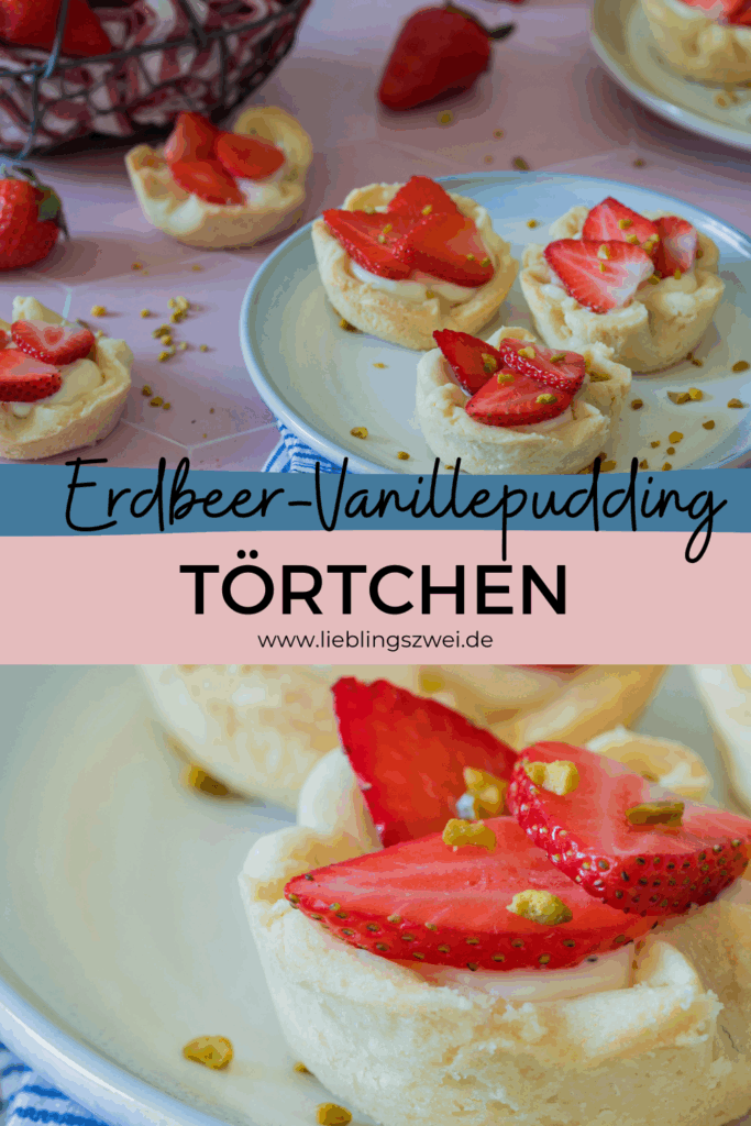 Erdbeer-Vanillepudding Törtchen