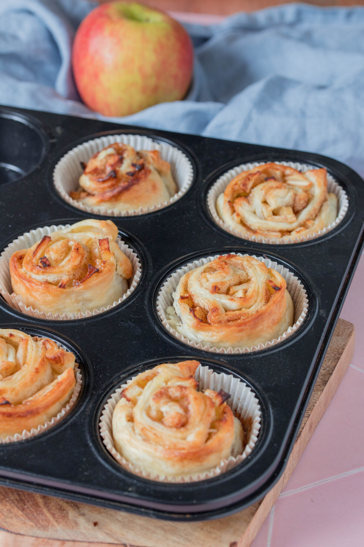 Blätterteig Apfelschnecken mit Zimt und Zucker ⋆ Lieblingszwei * Foodblog