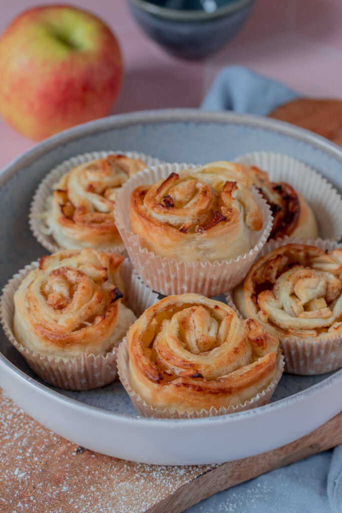 Apfelschnecken aus Blätterteig