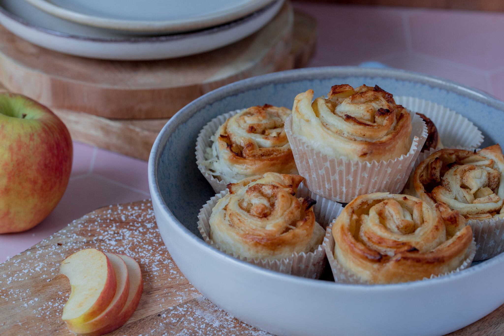 Blätterteig Apfelschnecken mit Zimt und Zucker ⋆ Lieblingszwei * Foodblog