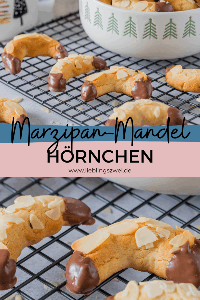 Marzipan-Mandel Hörnchen - Weihnachtsplätzchen Marzipan-Mandel Hörnchen - Weihnachtsplätzchen