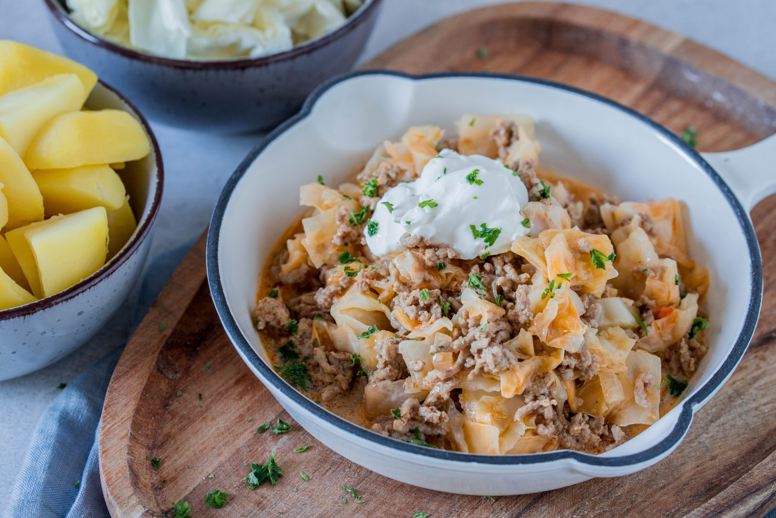 Spitzkohl-Hack Pfanne