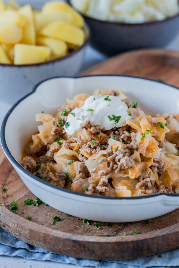 Spitzkohl-Hack Pfanne