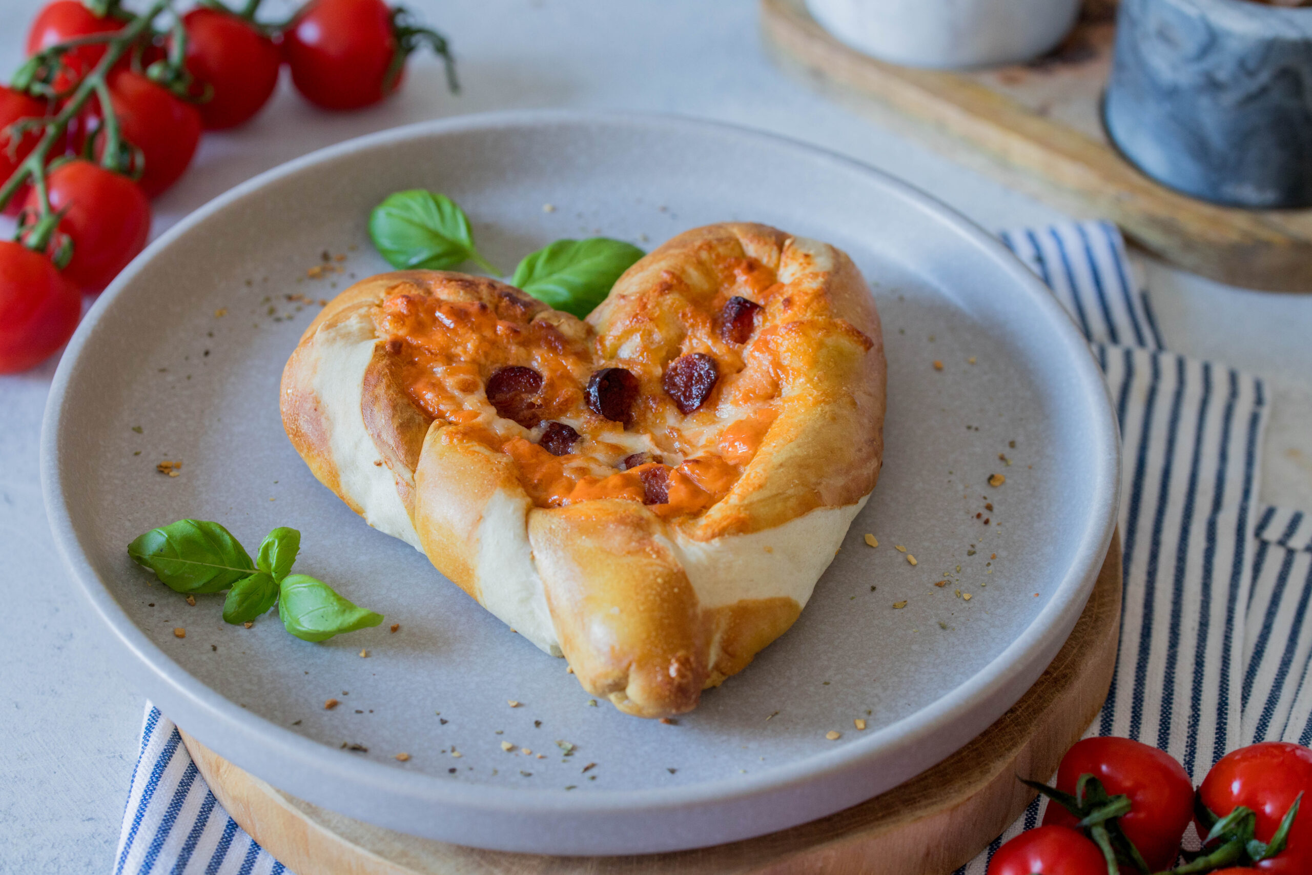 Laugenstangenpizza aus dem Airfryer