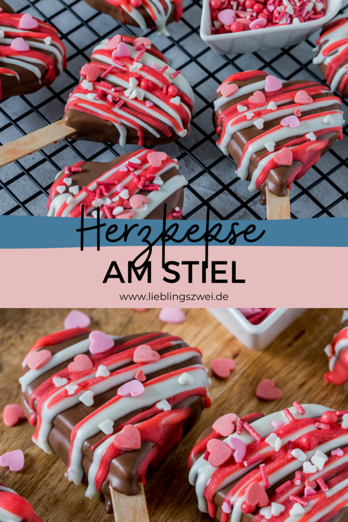 Herzkekse am Stiel