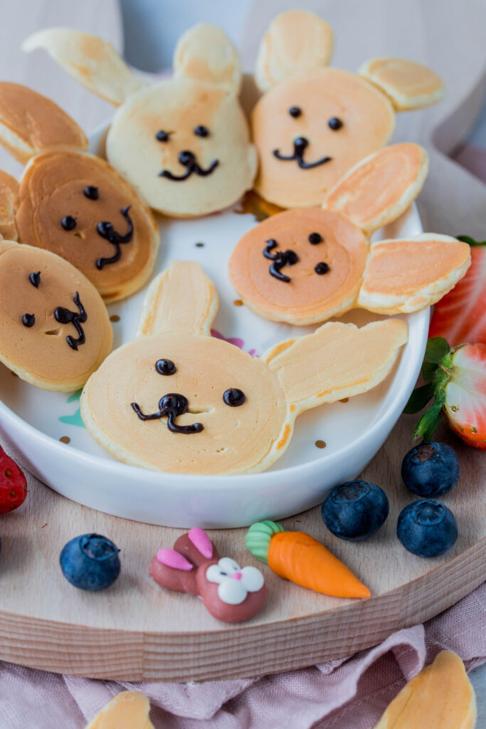 Hasen Pancakes für den Osterbrunch