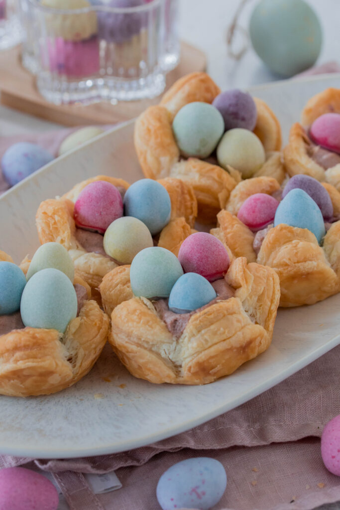 Mini-Osternester aus Blätterteig