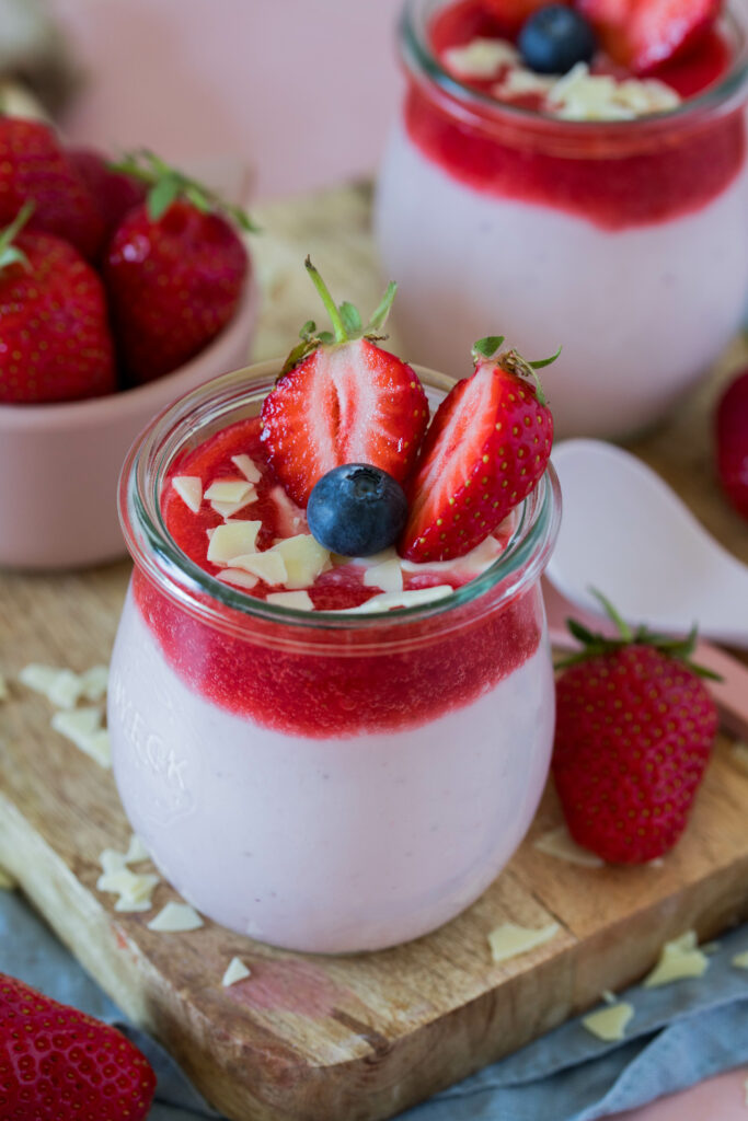 Erdbeer-Quark Dessert
