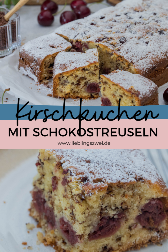 Kirschkuchen mit Schokostreuseln Kirschkuchen mit Schokostreuseln
