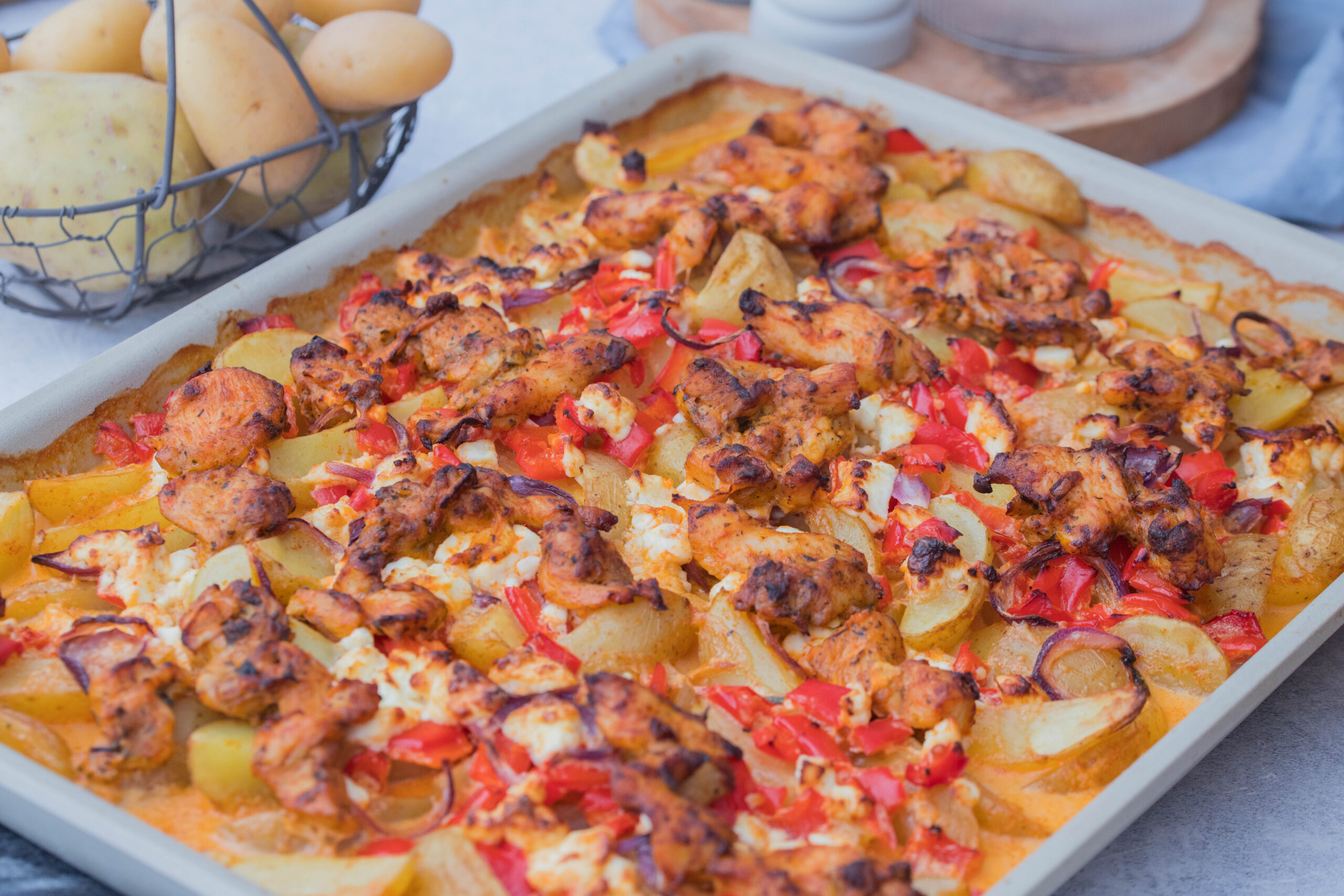Kartoffelblech mit Feta Kartoffelblech mit Feta