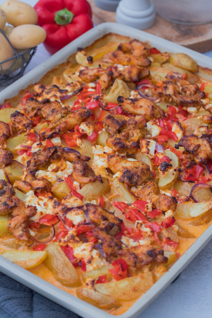 Kartoffelblech mit Feta Kartoffelblech mit Feta