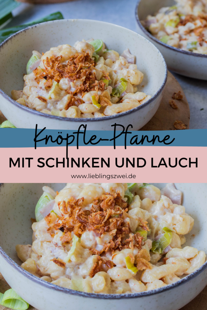 Knöpflepfanne mit Schinken und Lauch Knöpflepfanne mit Schinken und Lauch